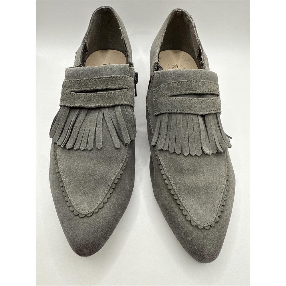 Restricted Gray Suede Loafers Tassels‎ Size 8.5 Zippers